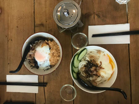 Rice or noodles?の写真素材