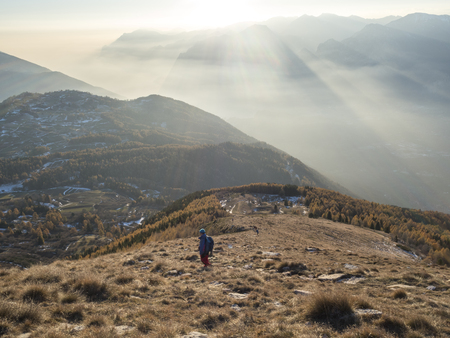 beautiful view on Garda lakeの写真素材