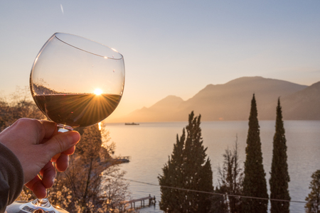 garda lake viewの写真素材
