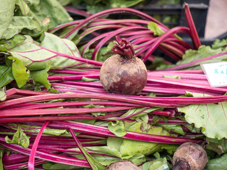 sugar beet at marketの写真素材