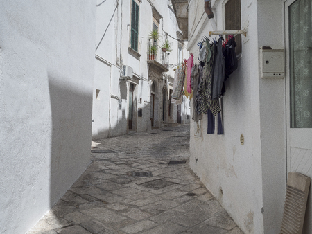 22 august 2017 Martina Franca city, Puglia, Italy, very beautiful place ancient and  white everywhere. Lots of touristsのeditorial素材