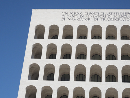 22 april 2018, Palazzo della Civiltà Italiana, also known as the Palazzo della Civiltà del Lavoro...