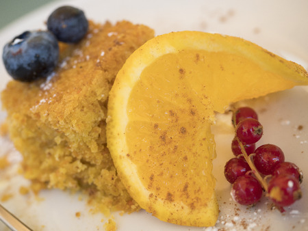 sweet cake carrots and almond healthy and home made organic ingredients