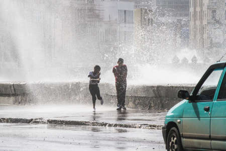 Kids playing with waterのeditorial素材