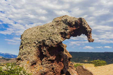 The elephant rock, an ancient religious site of 400,000 years agoの写真素材
