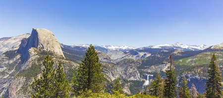 Panoramic view of Yosemite Valleyの写真素材