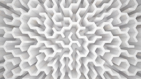 3d rendering maze in top viewの写真素材