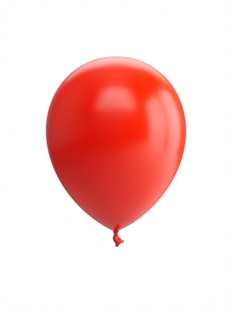3D Rendering Balloon Isolated on White Backgroundの写真素材