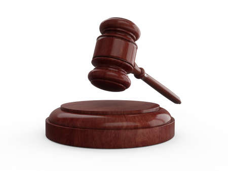 3D rendering Wooden gavel, Judge Hammerの写真素材
