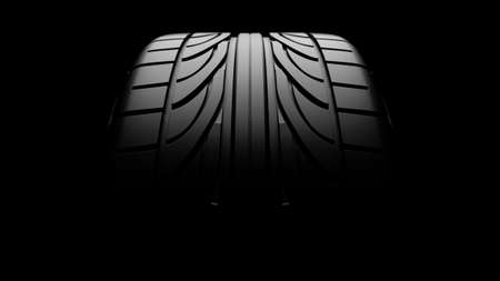 3d rendering of a car tire profile close-upの写真素材