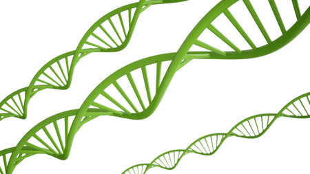 3d rendering green Dna structure abstract backgroundの写真素材
