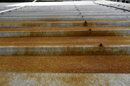 Metal sheet rust is caused by non-standard production.の写真素材