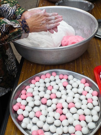 The Manufacture of Dumpling at the Mid-Autumn Festivalの写真素材