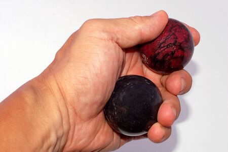 The Practice by rolling Double stone ballsの写真素材