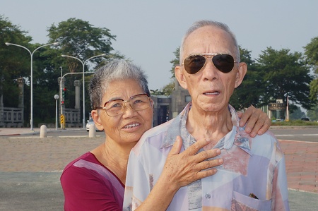 The Happy Old couple in Travel