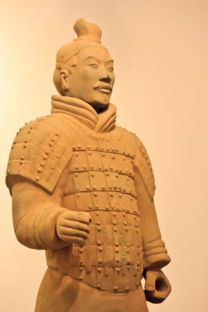 A Soldier Statue of Chinese Terracotta Army replicaのeditorial素材