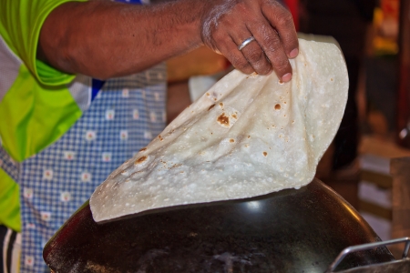 India s Distinctive Traditional Snack of Lut pieの写真素材