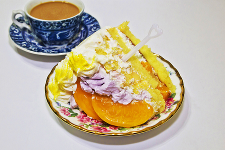 The Dessert of cake and Coffeeの写真素材