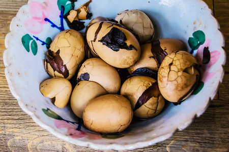 Chinese Delicious Traditional Food of Boiled Tea eggs