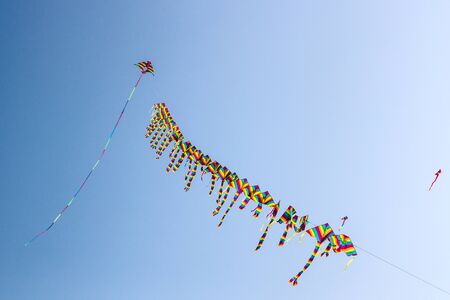The Entertainment of Flying a Distinctive Modeling kiteの写真素材