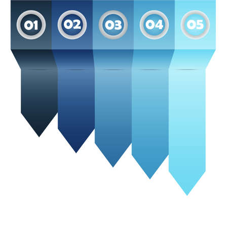 Empty infographic template. Five steps for achieve. Vector illustration.のイラスト素材