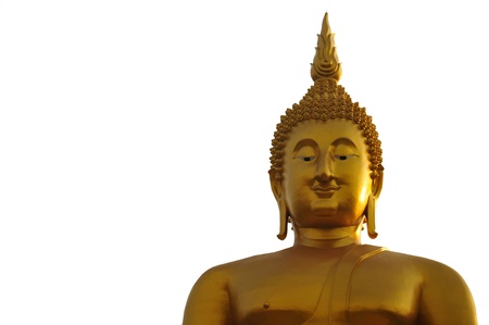 Golden Buddha with isolate  の写真素材