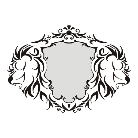 lion head victory frameのイラスト素材