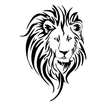 Lion head tattoo のイラスト素材