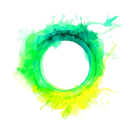 Abstract green and yellow frame.のイラスト素材
