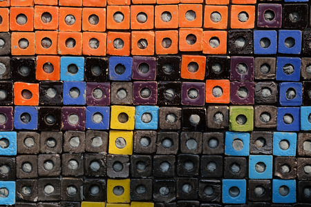 combination colorful ceramic cube box texture surface background