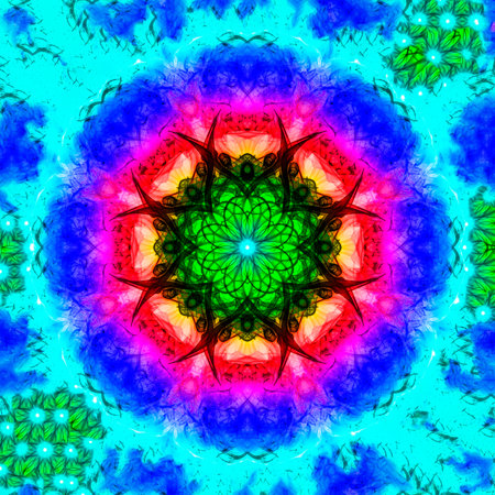Abstract smoke art in mandala shape.
The art of abstract smoke has been designed by applying...