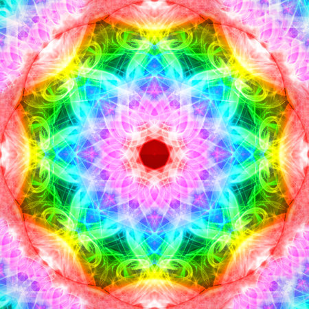 Abstract smoke art in mandala shape.
The art of abstract smoke has been designed by applying photographs of incense smoke to make mandala shapes. White or black background.の写真素材