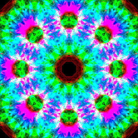 Abstract smoke art in mandala shape.
The art of abstract smoke has been designed by applying photographs of incense smoke to make mandala shapes. White or black background.の写真素材