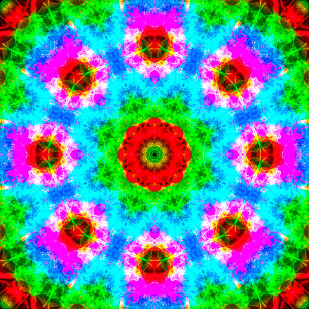 Abstract smoke art in mandala shape.
The art of abstract smoke has been designed by applying photographs of incense smoke to make mandala shapes. White or black background.の写真素材