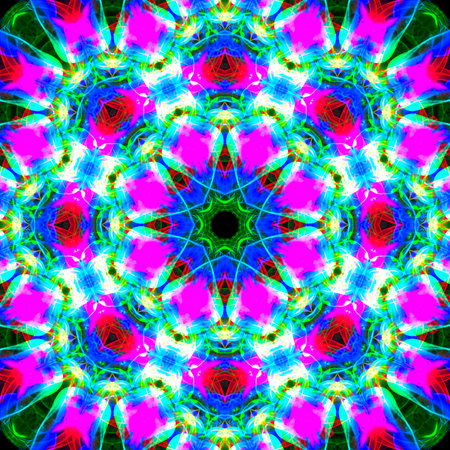 Abstract smoke art in mandala shape.
The art of abstract smoke has been designed by applying photographs of incense smoke to make mandala shapes. White or black background.の写真素材