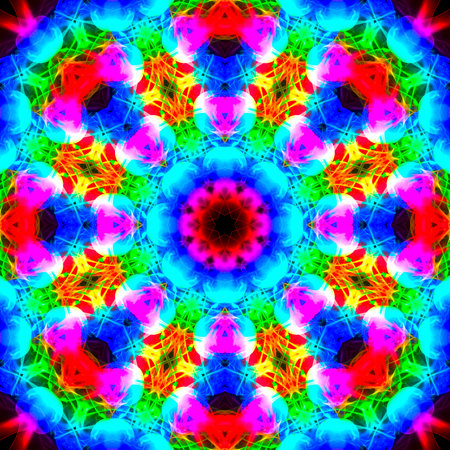 Abstract smoke art in mandala shape.
The art of abstract smoke has been designed by applying photographs of incense smoke to make mandala shapes. White or black background.の写真素材