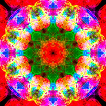 Abstract smoke art in mandala shape.
The art of abstract smoke has been designed by applying photographs of incense smoke to make mandala shapes. White or black background.の写真素材