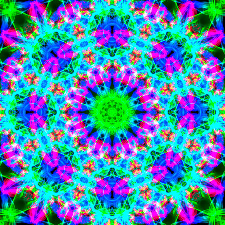 Abstract smoke art in mandala shape.
The art of abstract smoke has been designed by applying photographs of incense smoke to make mandala shapes. White or black background.の写真素材