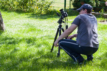 Paparazzo in the greenの写真素材