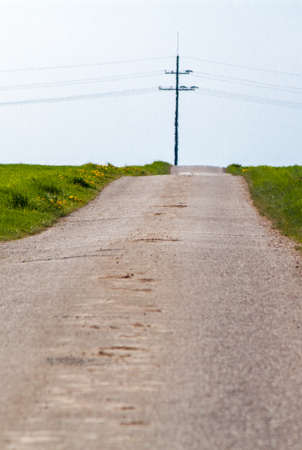 Heat shimmer on trackの写真素材