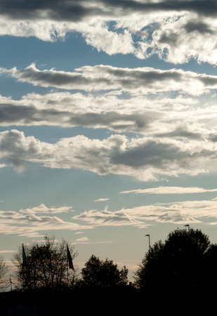 White clouds in the eveningの写真素材