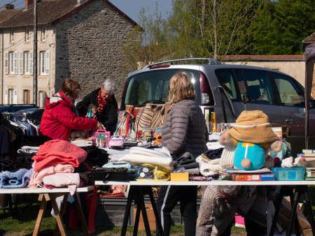 flea market and garage saleのeditorial素材