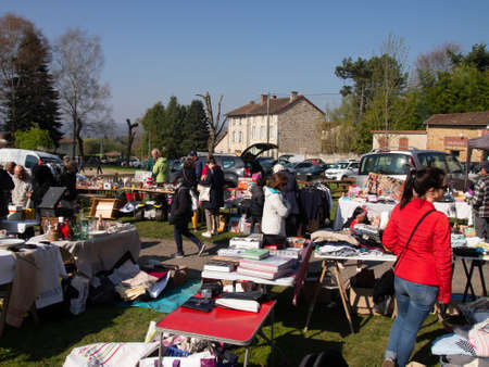 flea market and garage saleのeditorial素材