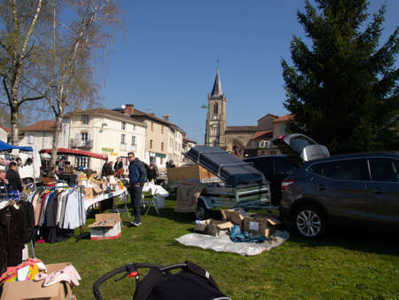 flea market and garage saleのeditorial素材