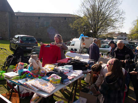 flea market and garage saleのeditorial素材