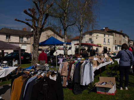 flea market and garage saleのeditorial素材