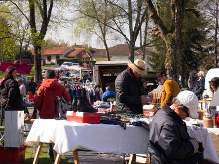 flea market and garage saleのeditorial素材