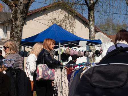 flea market and garage saleのeditorial素材