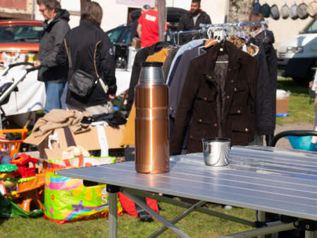 flea market and garage saleのeditorial素材