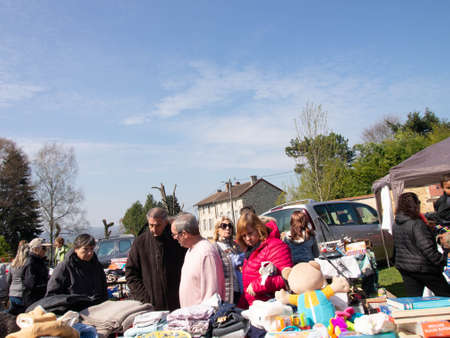 flea market and garage saleのeditorial素材